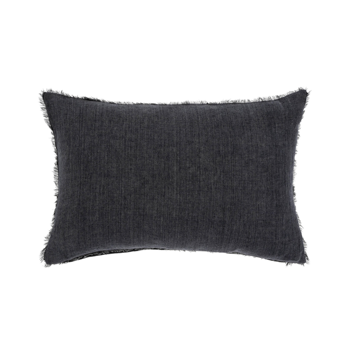 Cambri Charcoal Linen Kidney Pillow