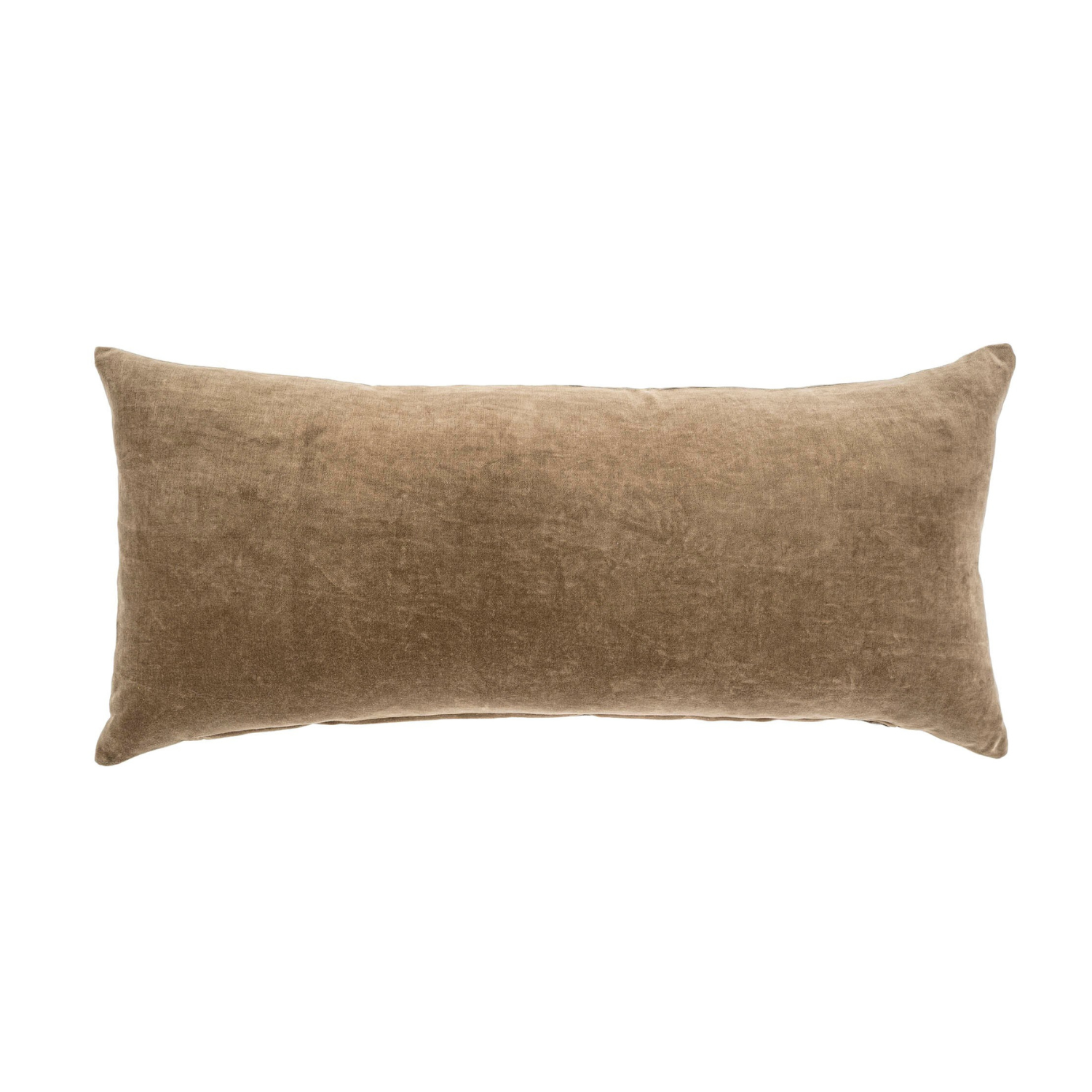 Velvet Carob Kidney Toss Pillow