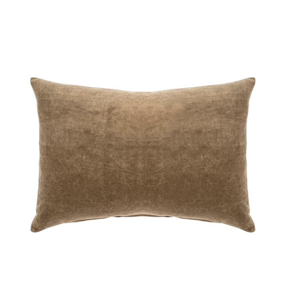 Velvet Carob Kidney Toss Pillow