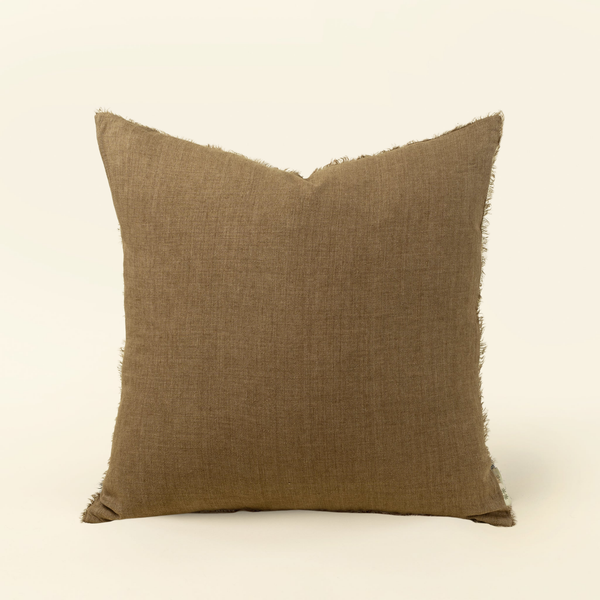 Cambri Hazelnut Linen Pillow