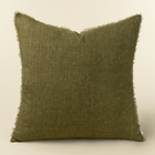 Cambri Dark Moss Linen Pillow