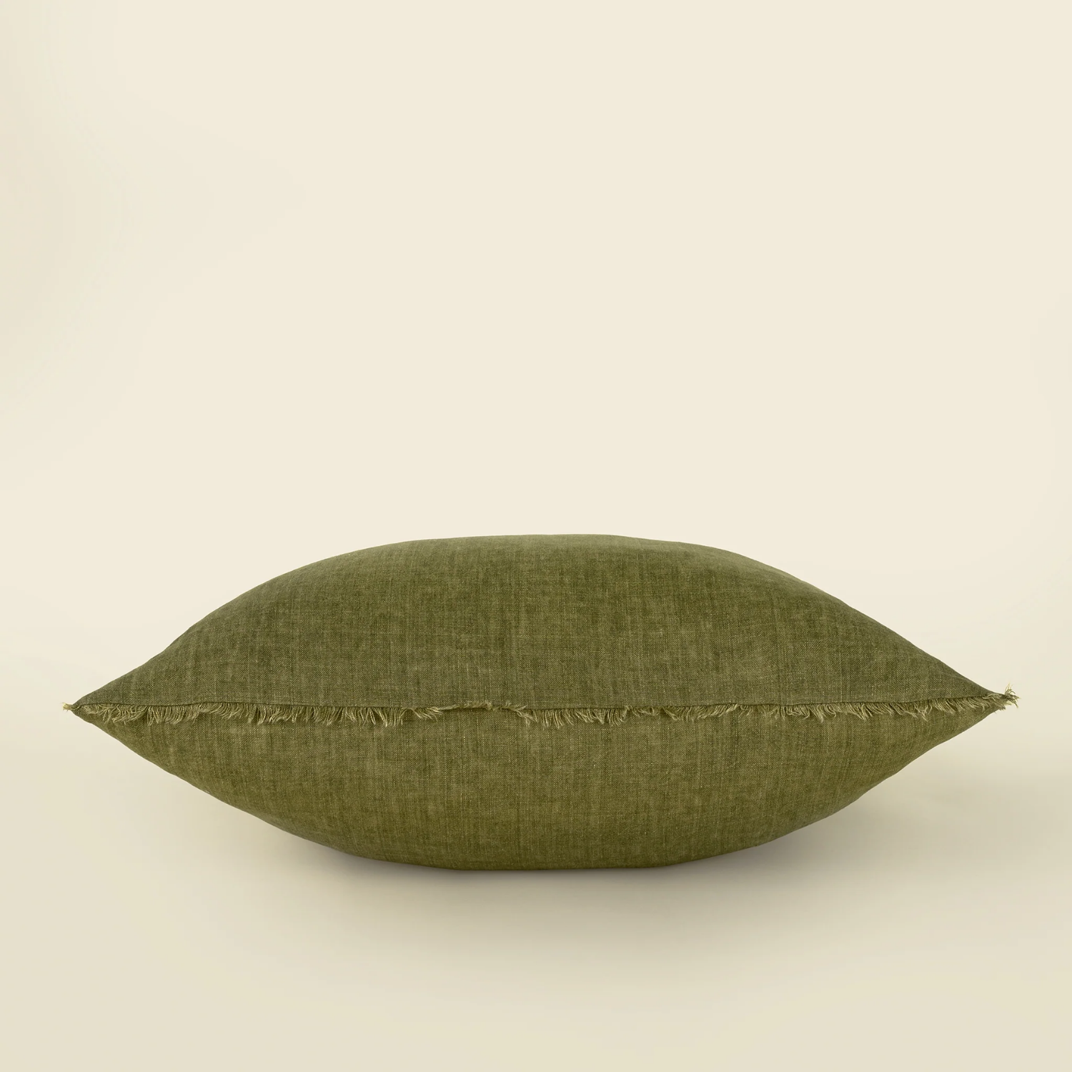 Cambri Dark Moss Linen Pillow