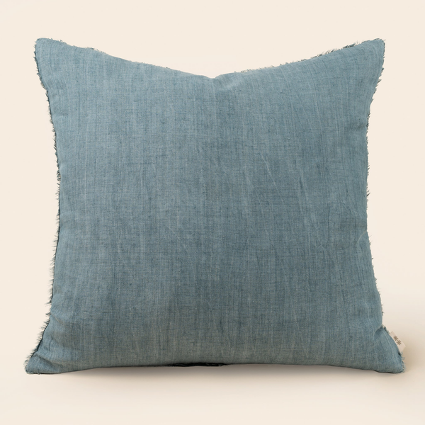 Cambri Arctic Blue Linen Pillow