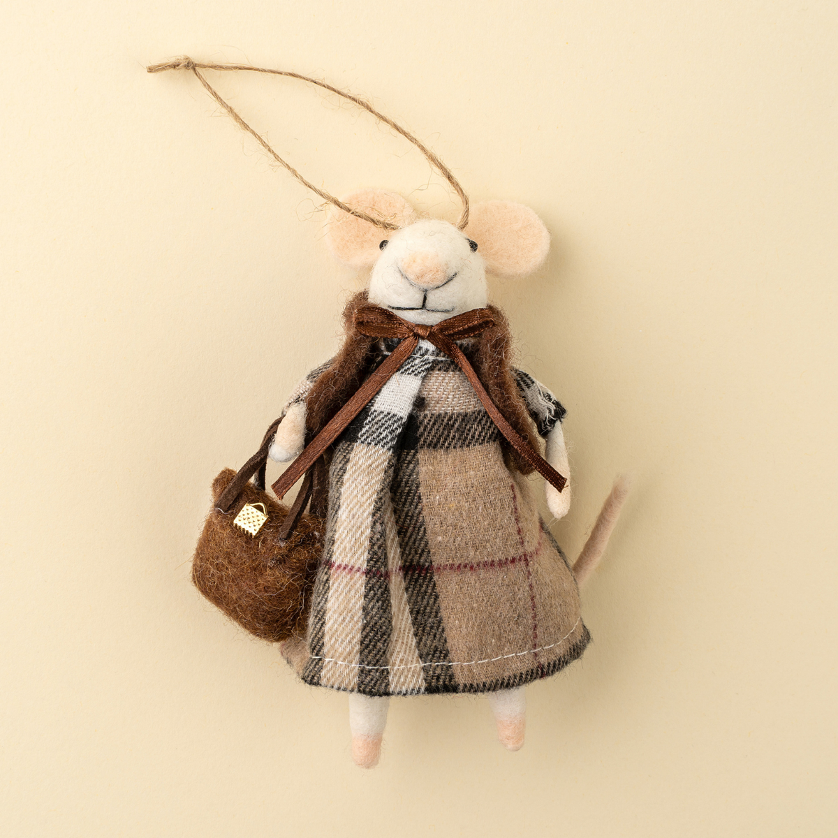 Tartan Tessa Mouse Ornament