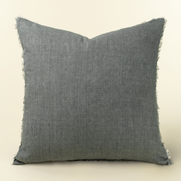 Cambri Steel Grey Linen Pillow