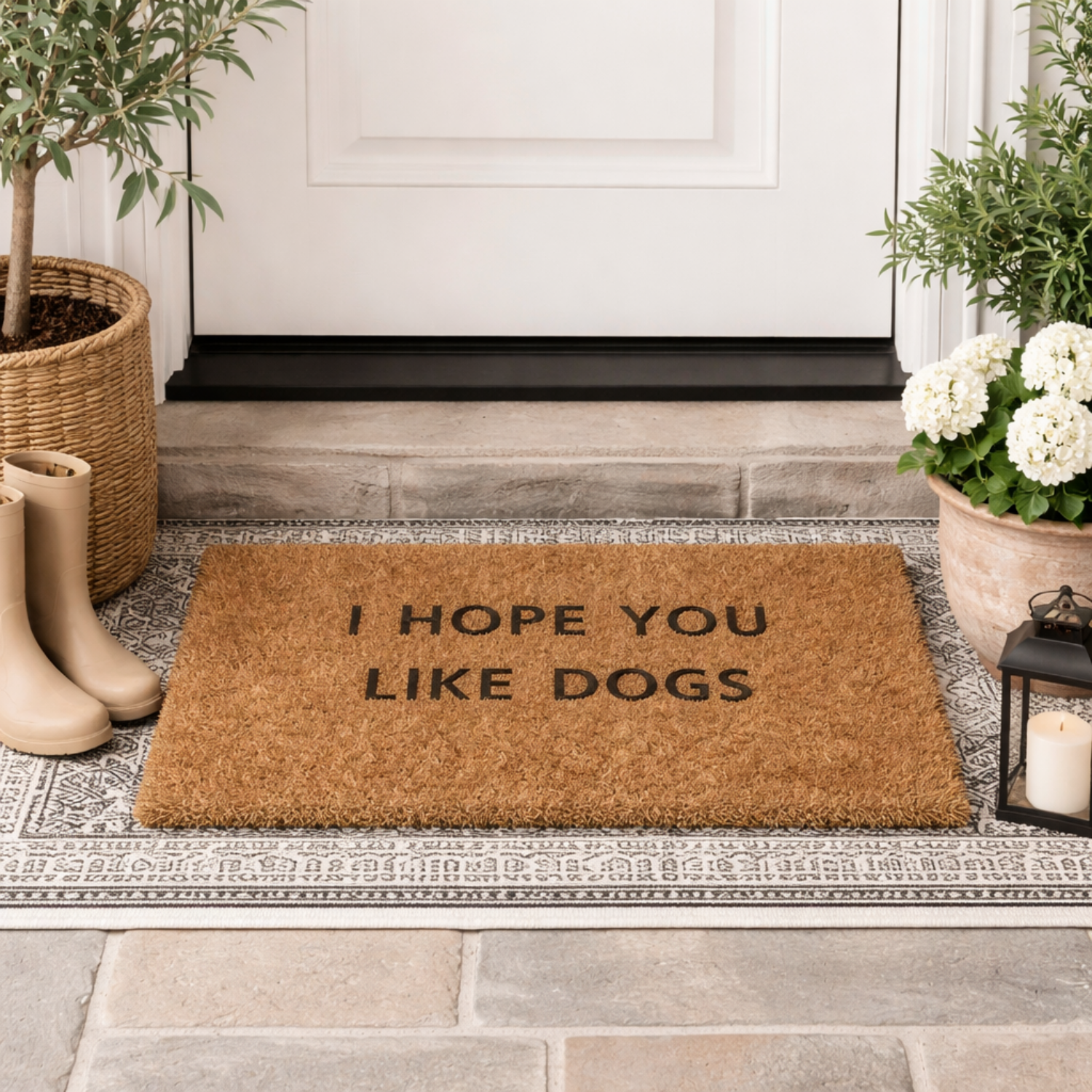 I Hope You Like Dogs Doormat