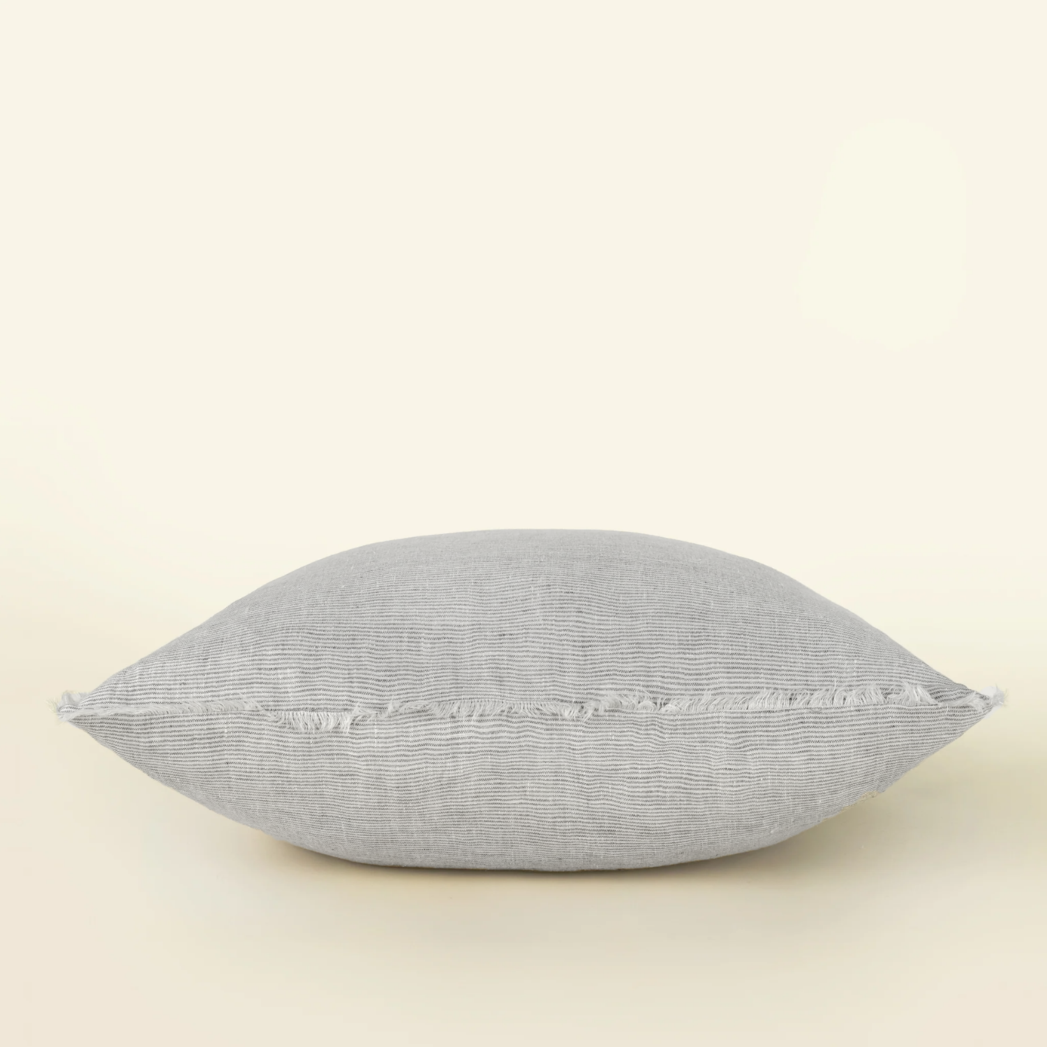 Cambri Grey Stripe Linen Pillow