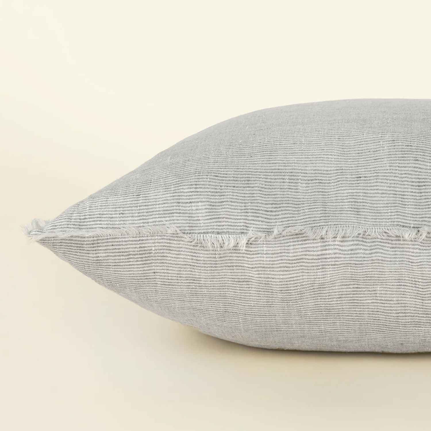 Cambri Grey Stripe Linen Pillow