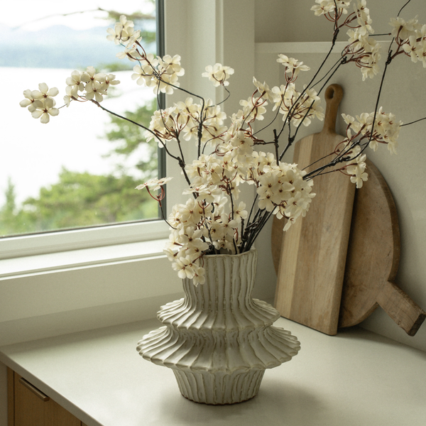 Flare Stoneware Wide Vase