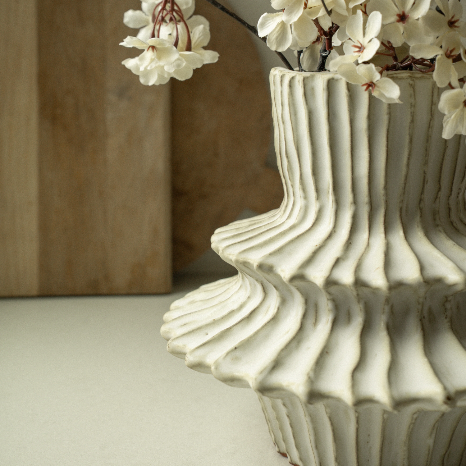 Flare Stoneware Wide Vase