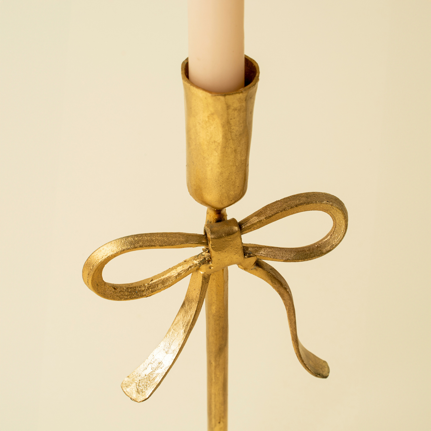 Gold Belle Bow Candlestick