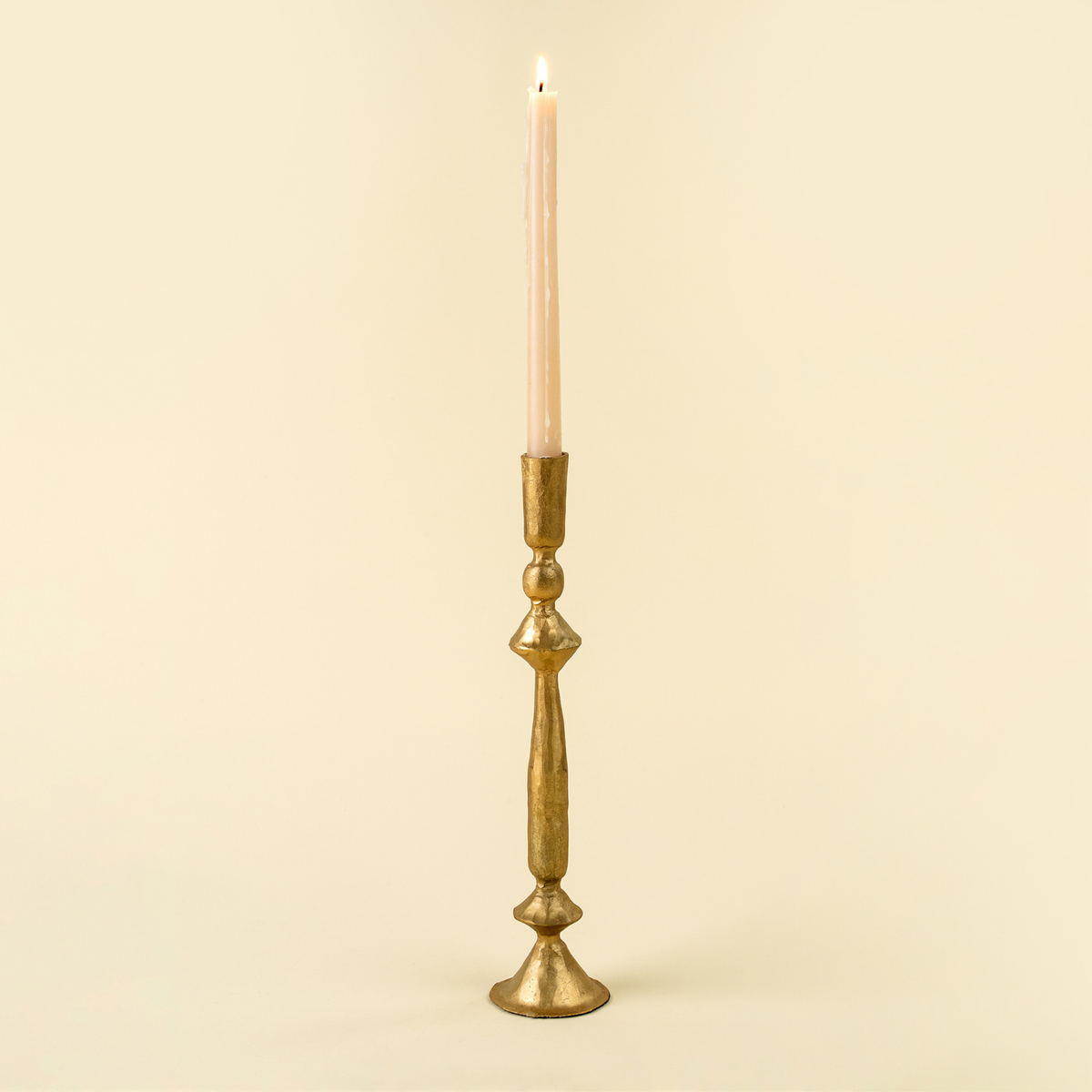 Gold Solstice Iron Candlestick