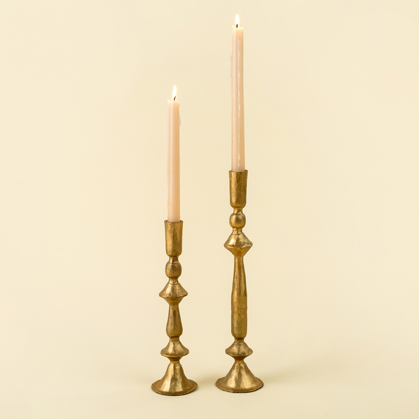 Gold Solstice Iron Candlestick