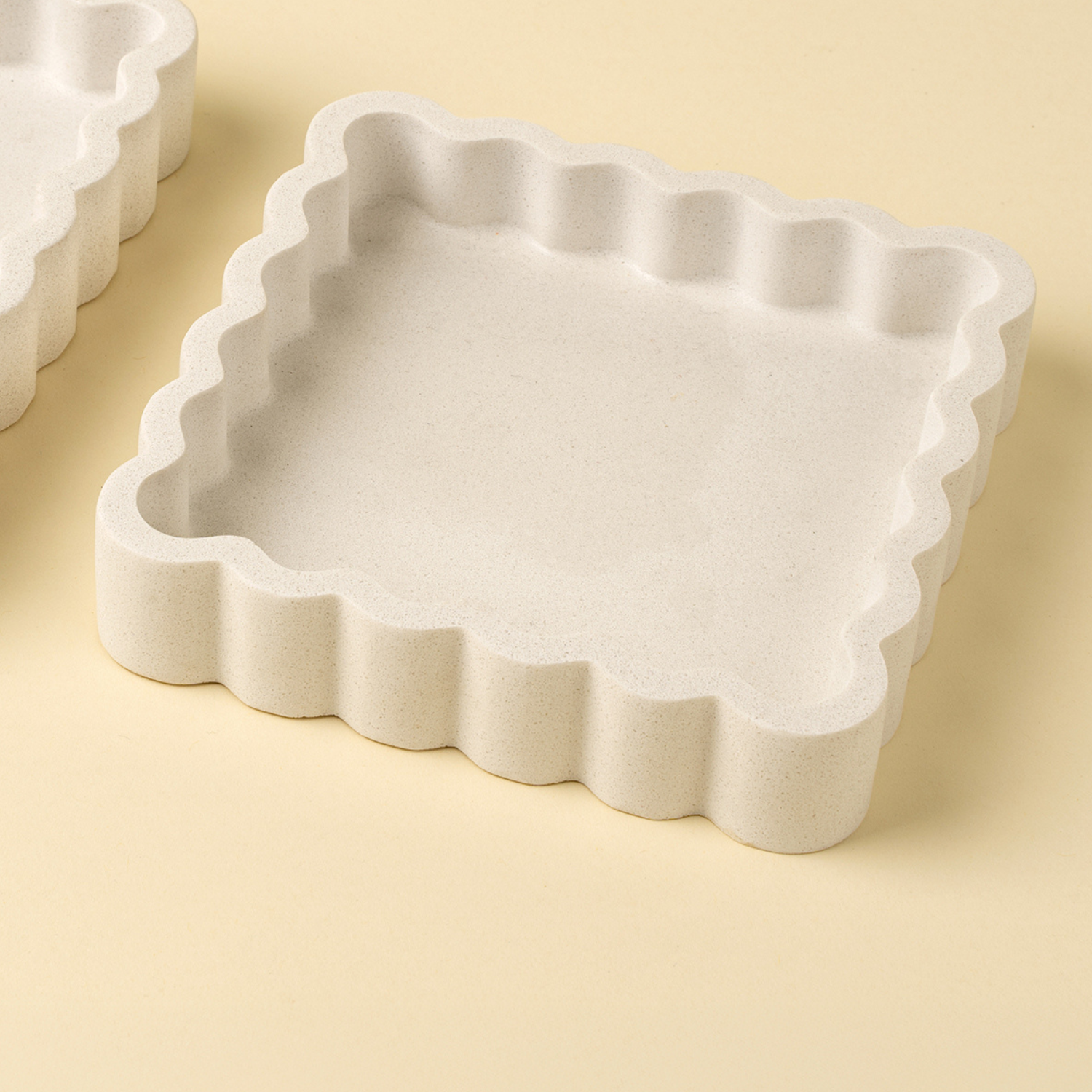 Scalloped Marble Jewelry Tray