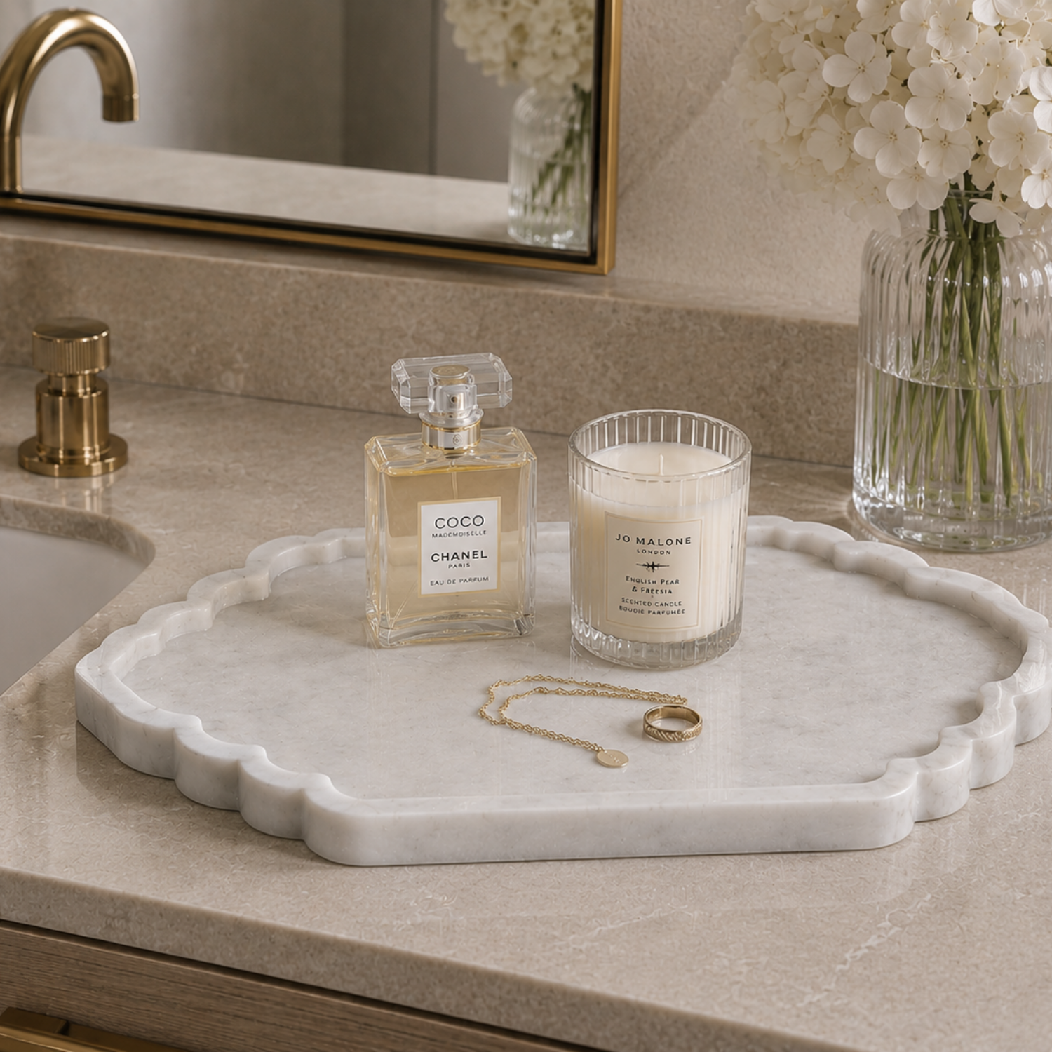Arabesque Marble Tray