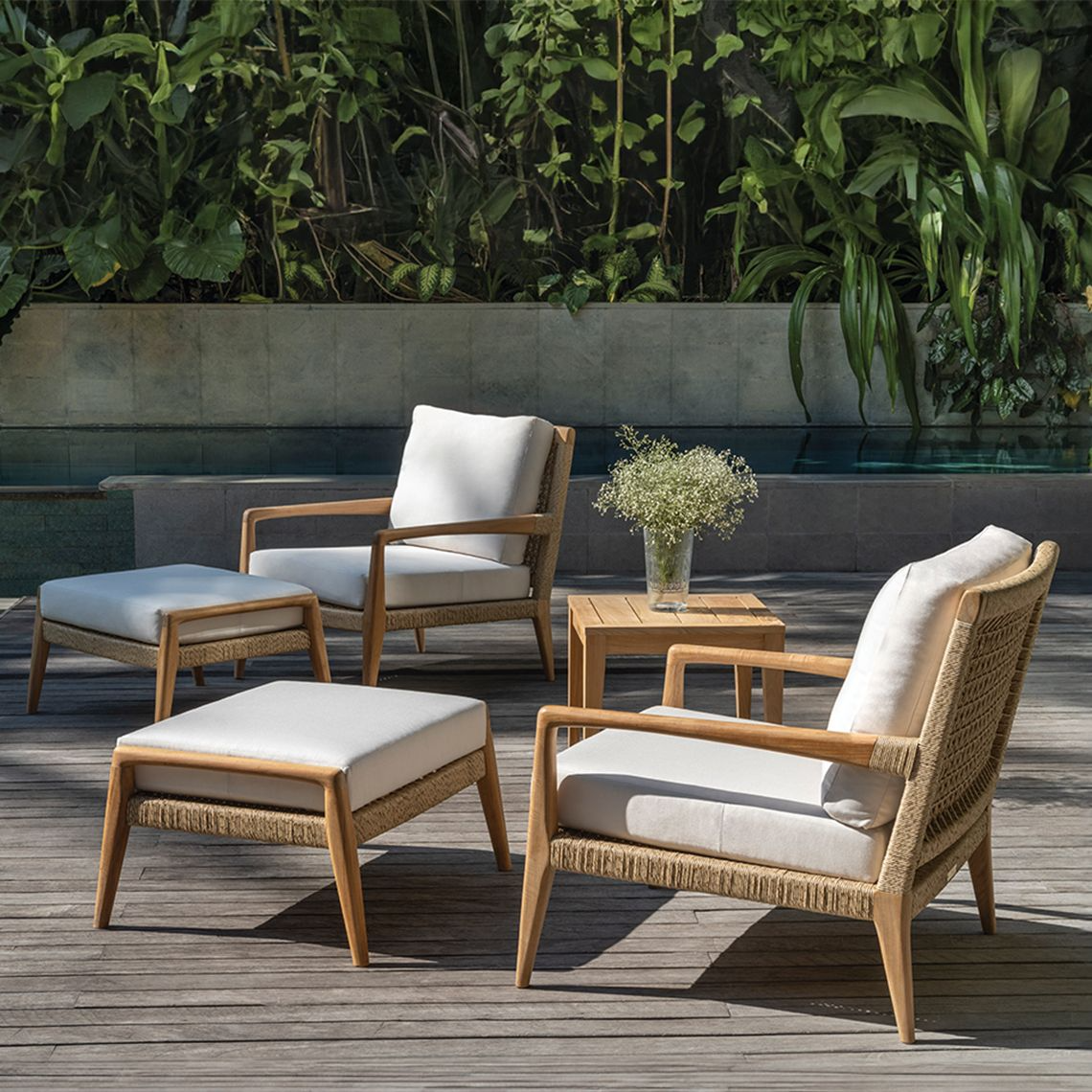 Kingsley Bate Barcelona Teak Lounge Chair