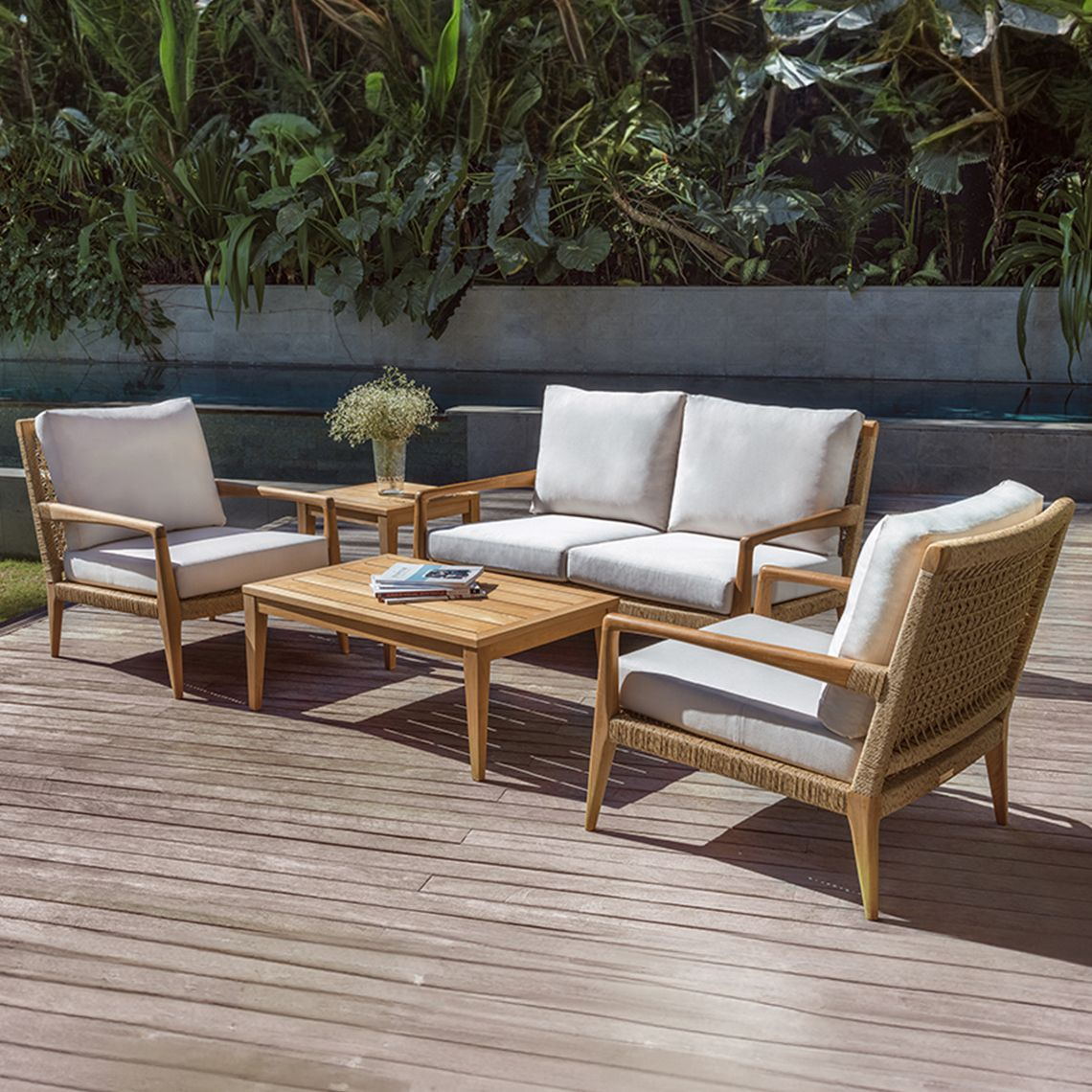 Kingsley Bate Barcelona Teak Lounge Chair