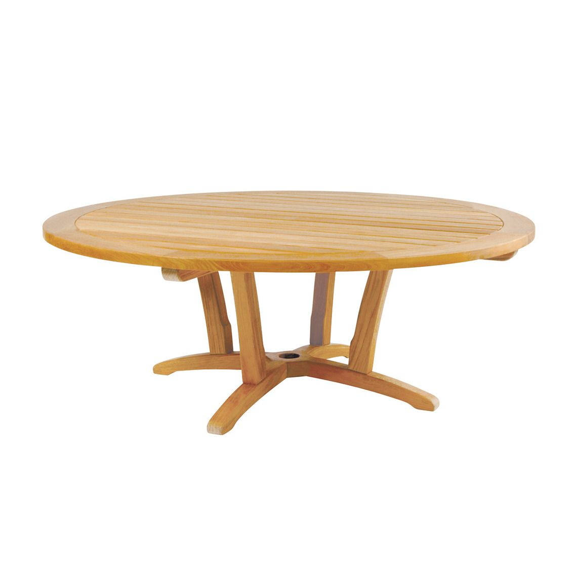 Kingsley Bate 55" Teak Chat Table w/ Umbrella Hole