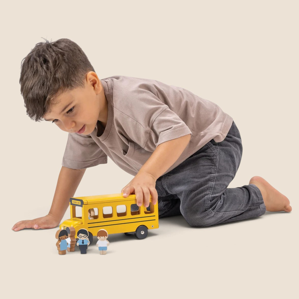 Kids Wood Sunny School Bus