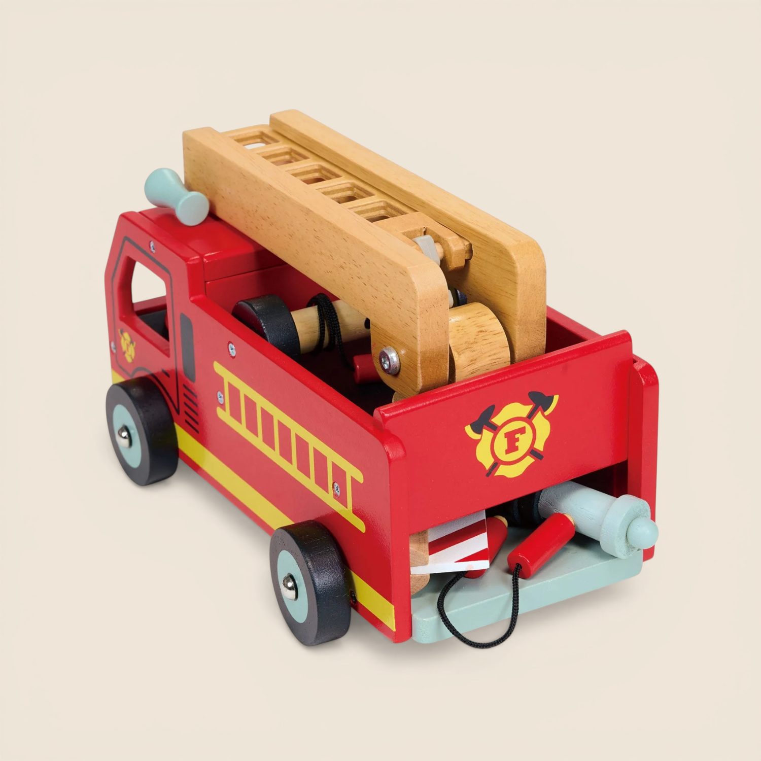 Kids Wood Rescue Red Fire Truck