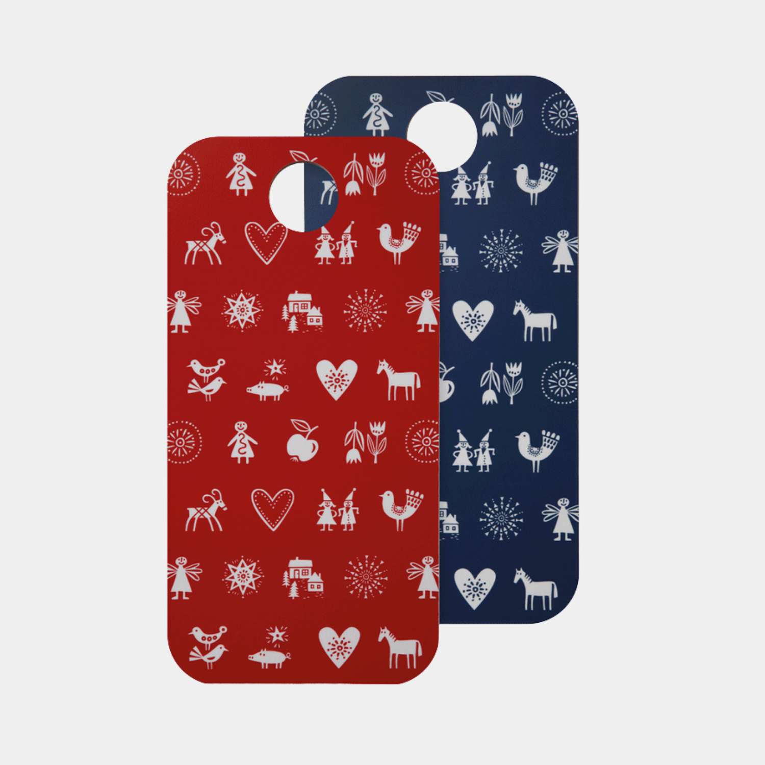 Merry Cheer Red/Blue Cutting Board (Set of 2)