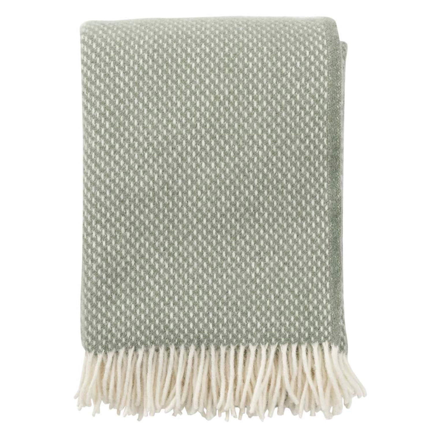 Dusty Green Preppy Wool Throw