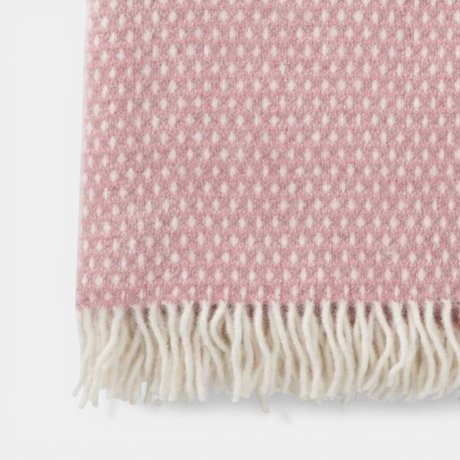 Misty Rose Preppy Wool Throw