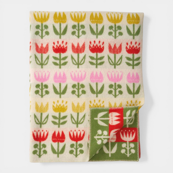 Tulip Bloom Wool Throw