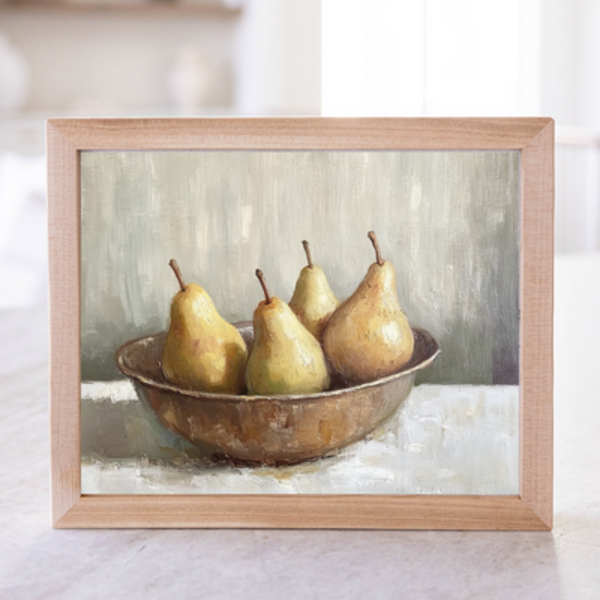 Still Life Pears Framed Wall Art