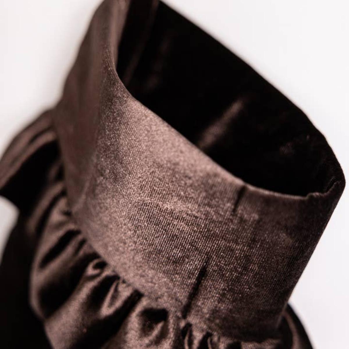 Hot Cocoa Brown Velvet Fringe Stocking