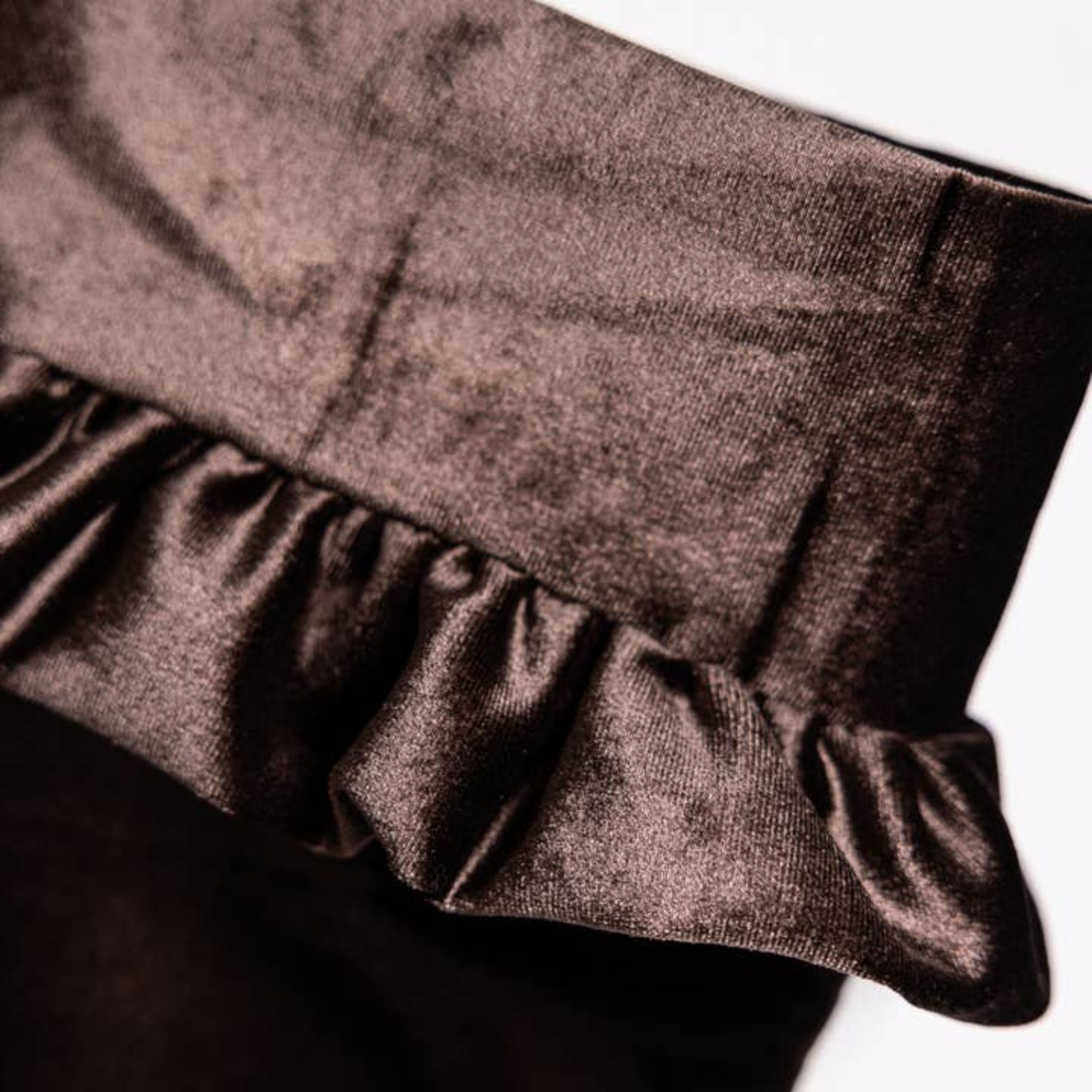 Hot Cocoa Brown Velvet Fringe Stocking