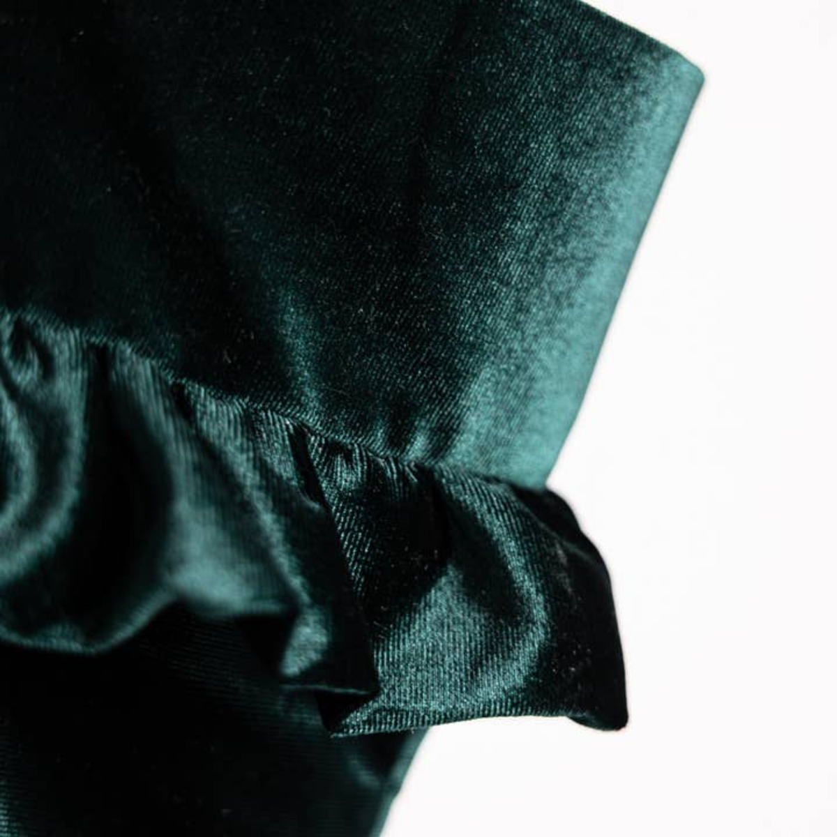Evergreen Velvet Fringe Stocking