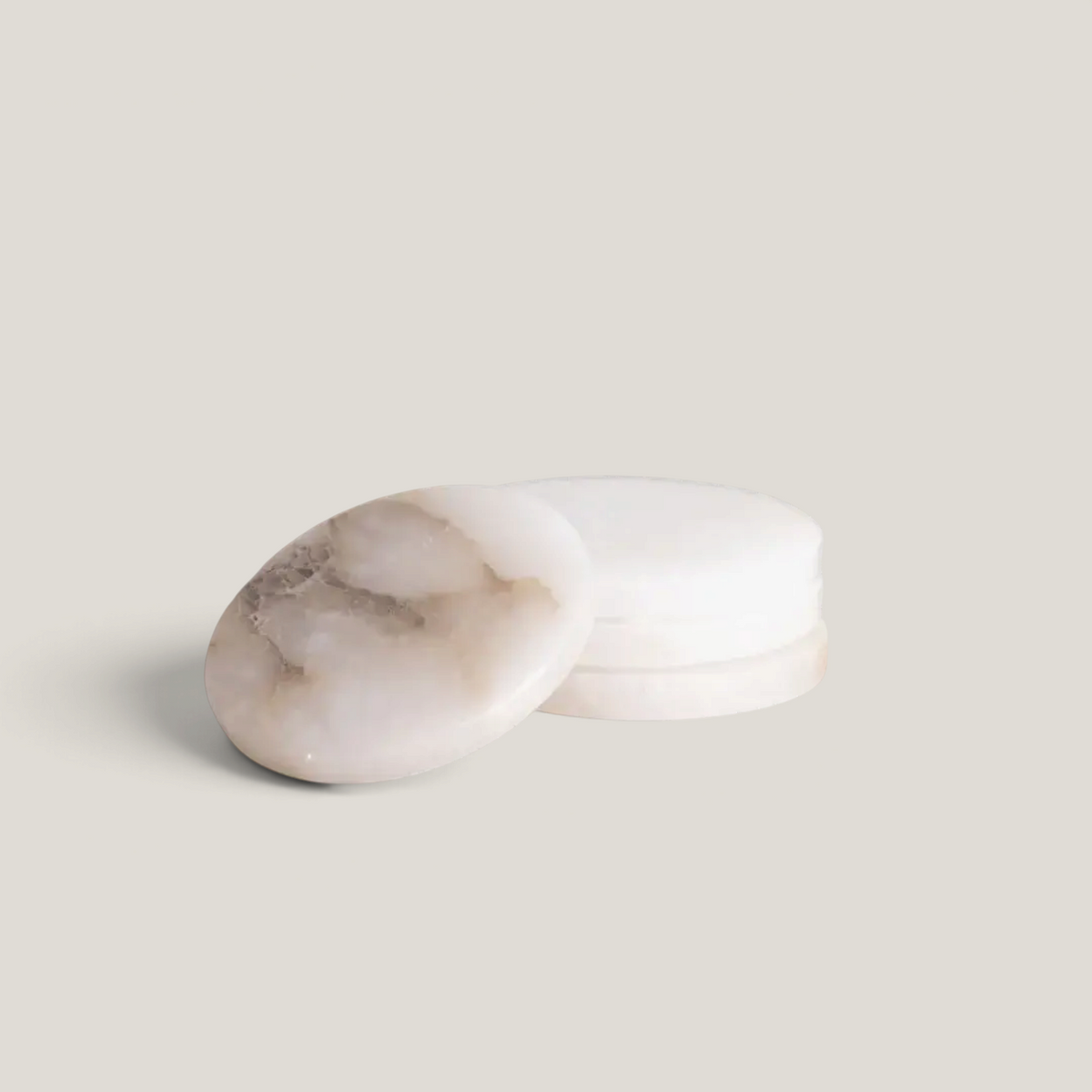 Alabaster Coasters (Set of 4)- White