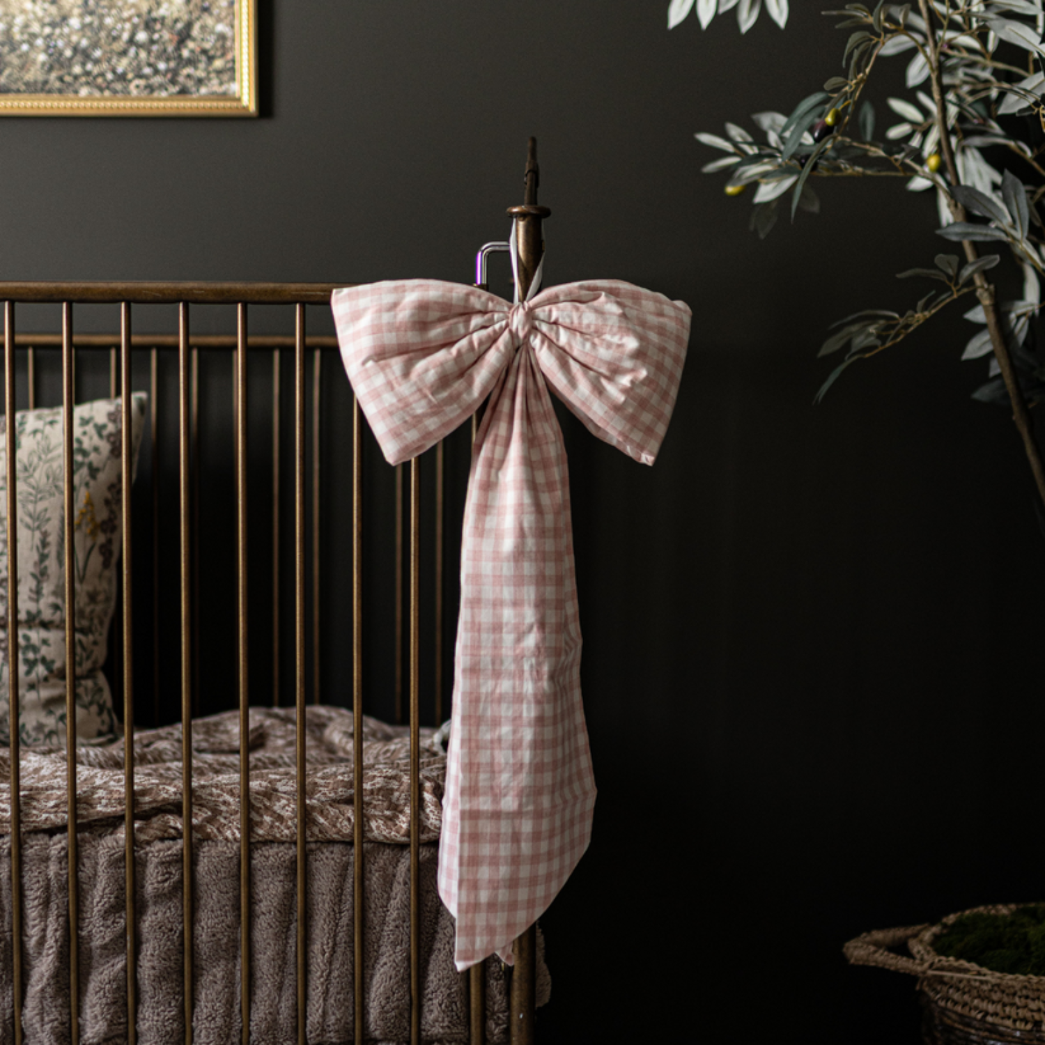 Pink Gingham Fabric Bows