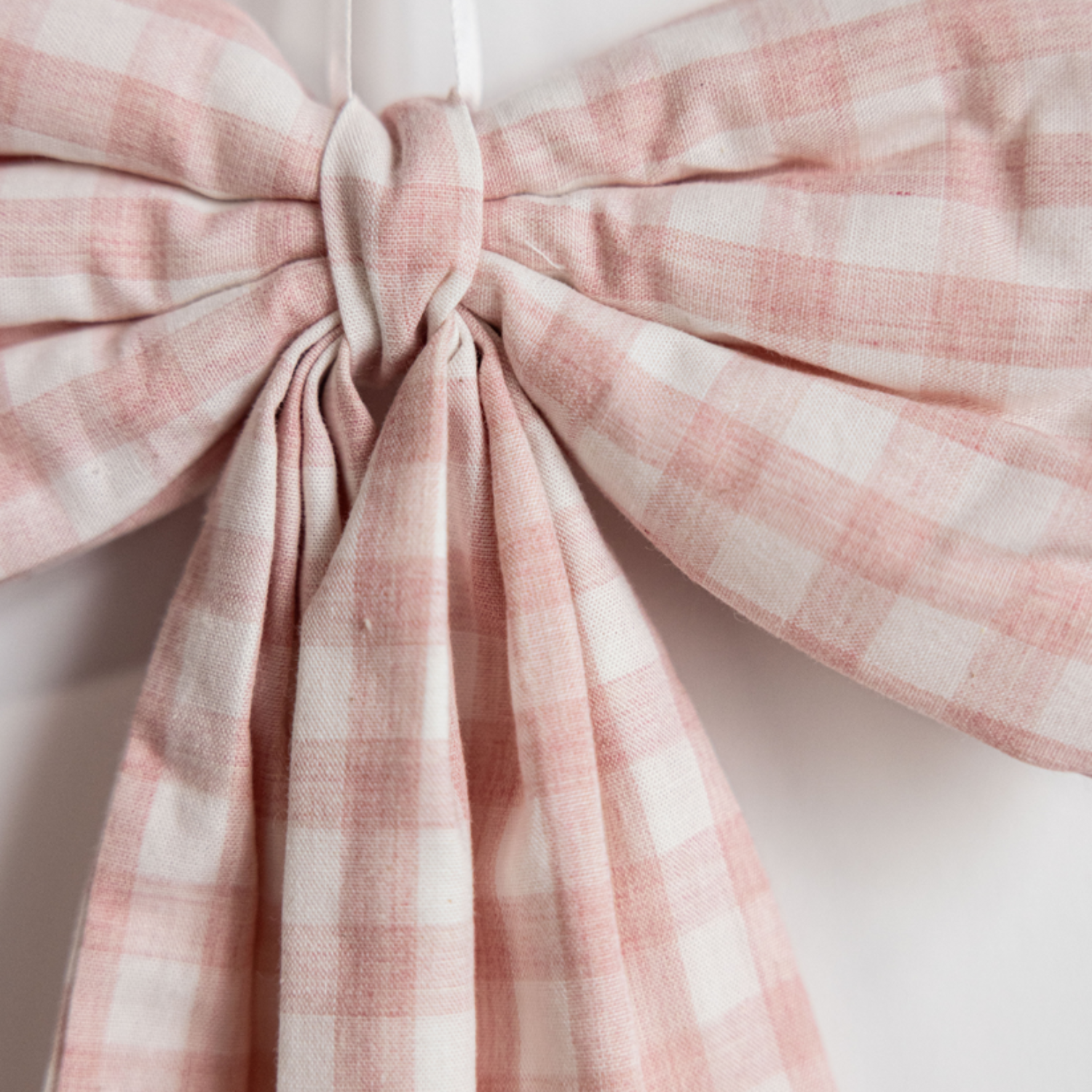 Pink Gingham Fabric Bows