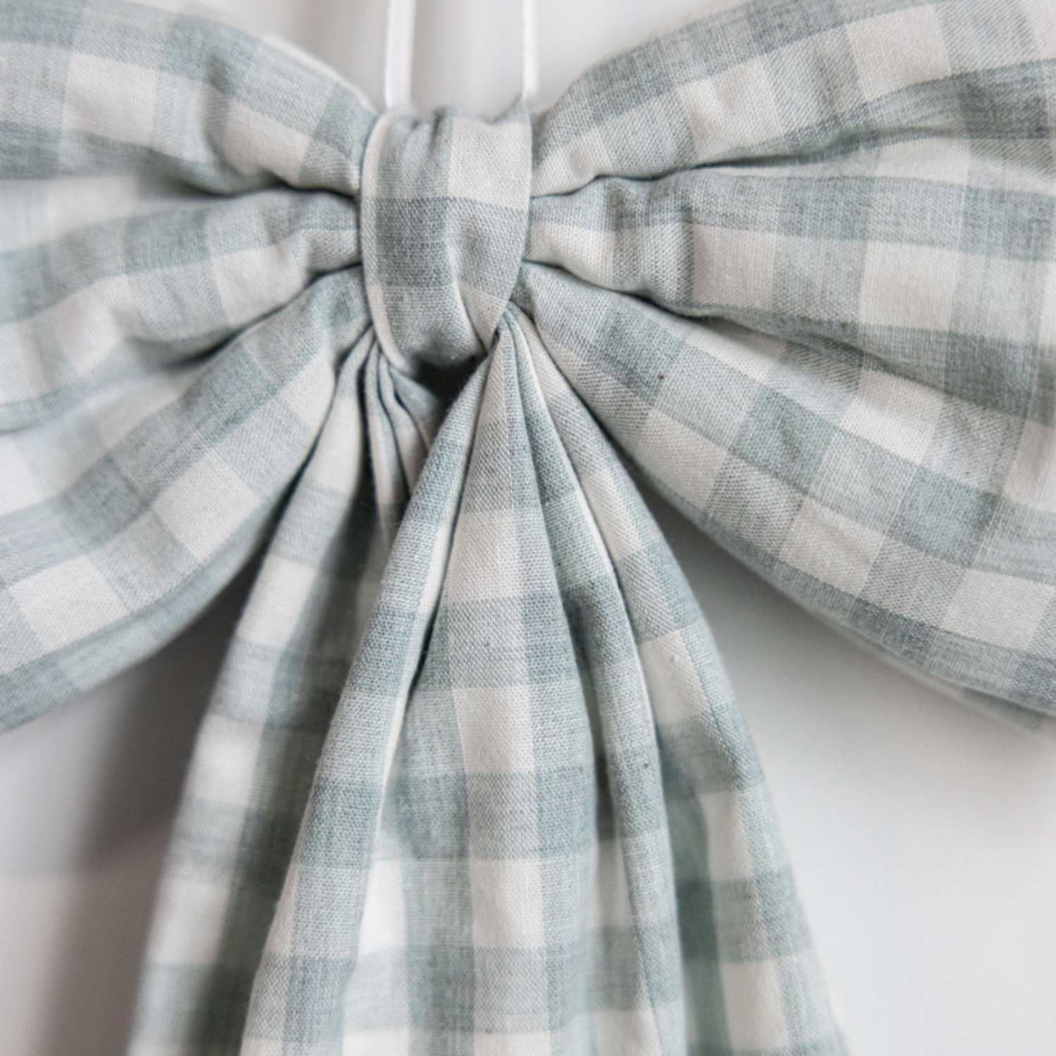 Green Gingham Fabric Bows
