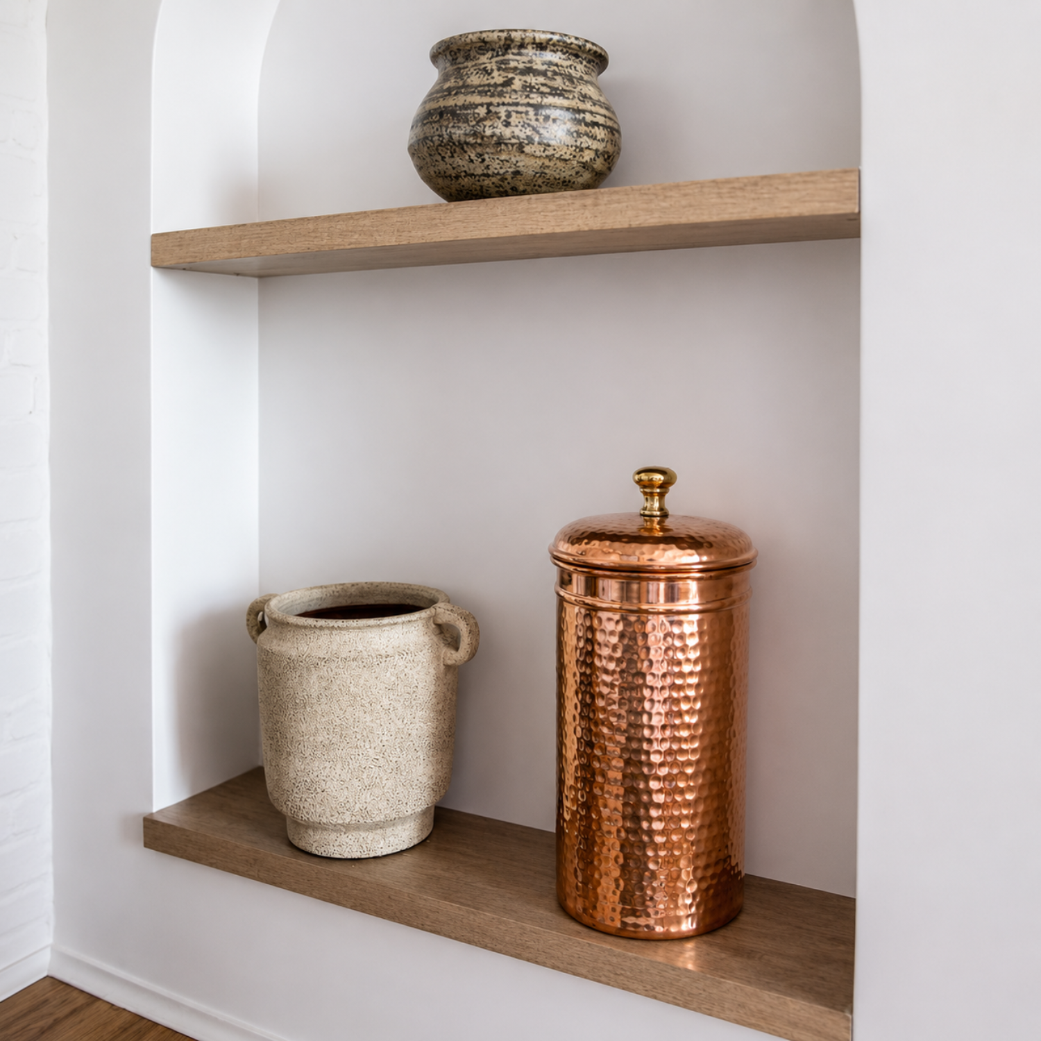 Hammered Copper Canister