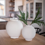 Chios White Orb Vase