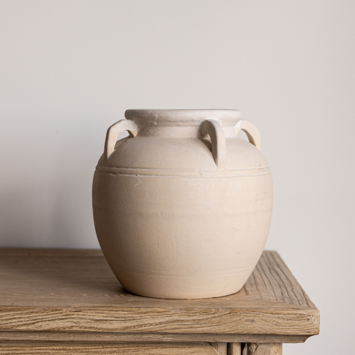 Mediterranean Terra Cotta Cream Vase