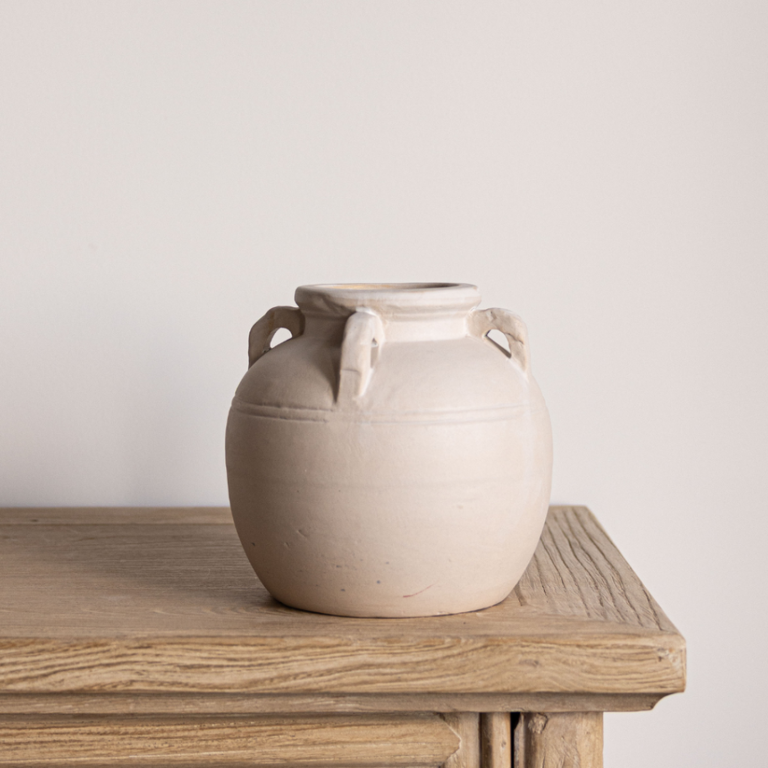 Mediterranean Terra Cotta Cream Vase