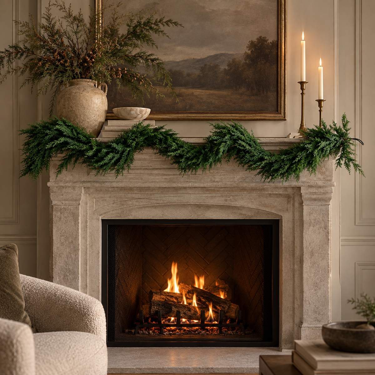 Artificial Real Touch 6ft Cypress Garland