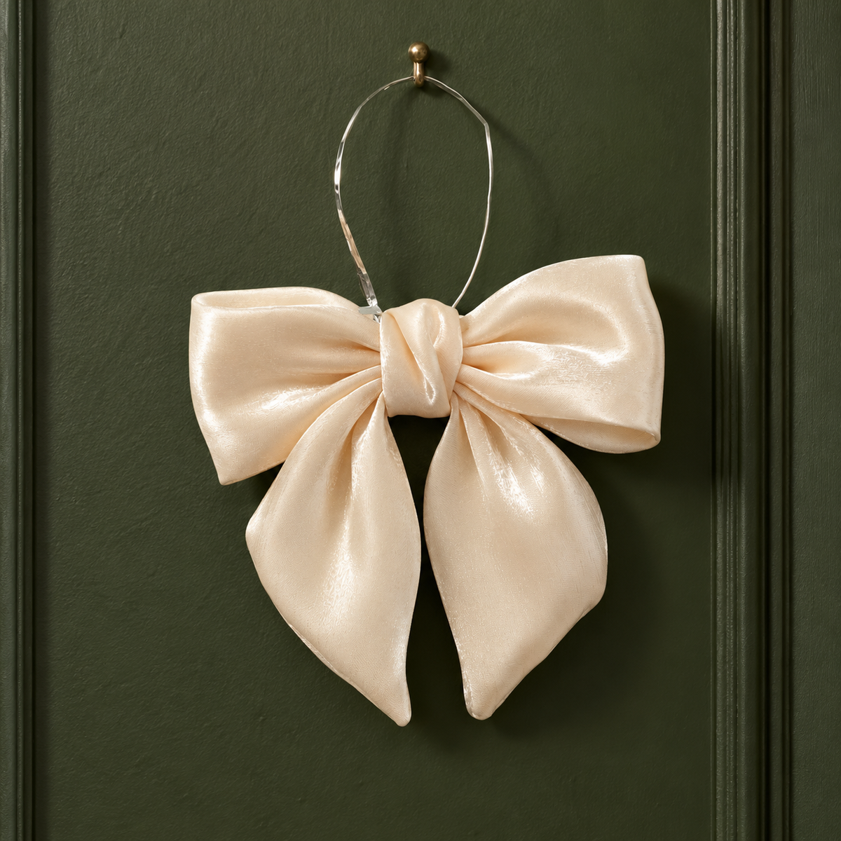 Gauze Winter Cream Bow (Set of 3)