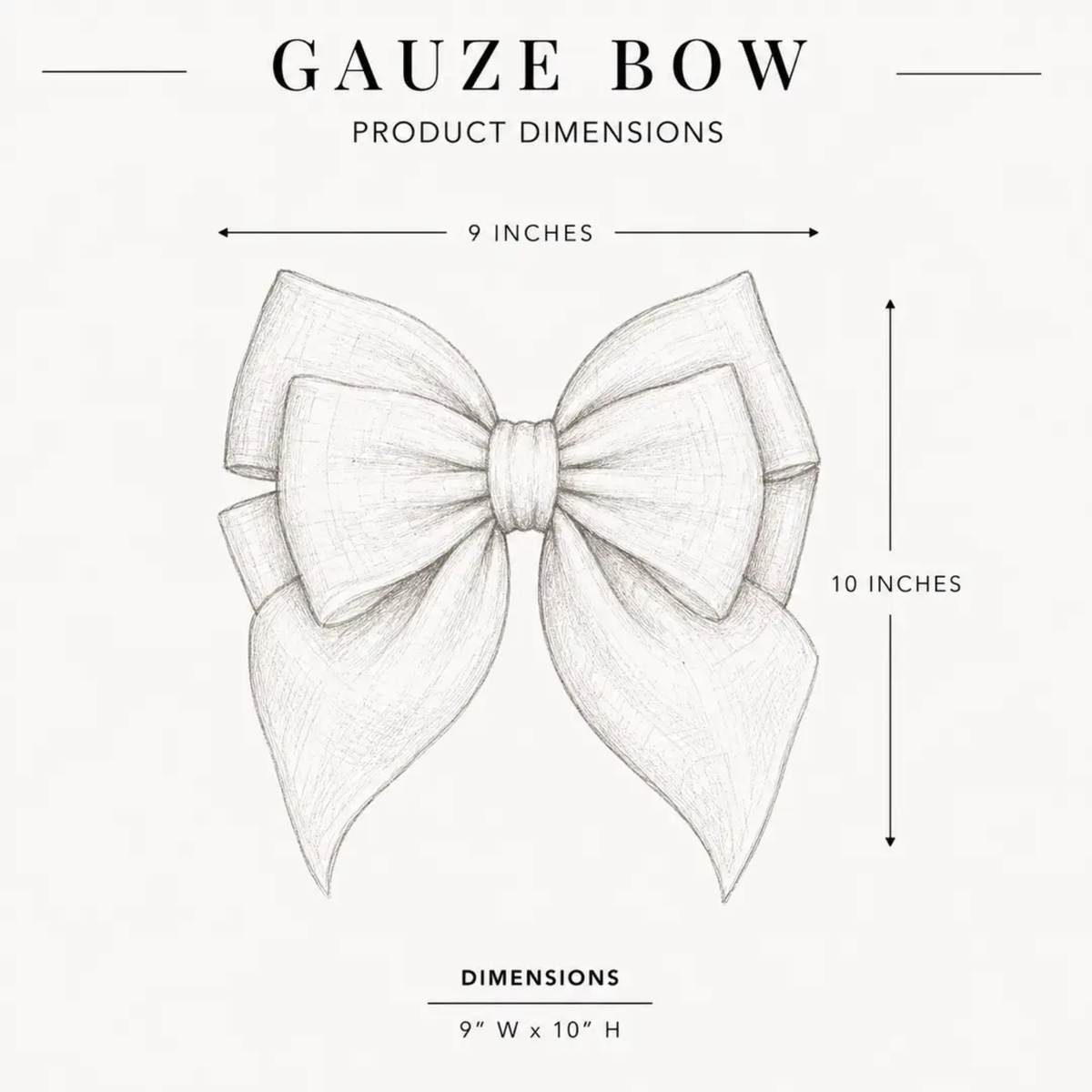 Olive Green Gauze Bow (Set of 3)