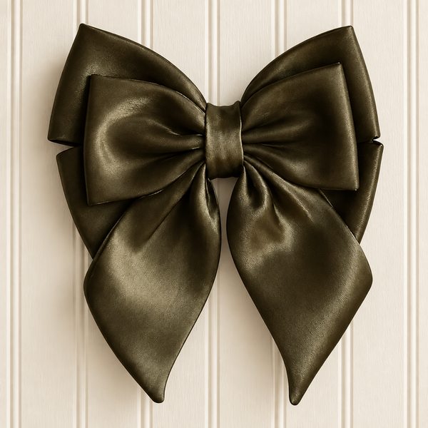 Olive Green Gauze Bow