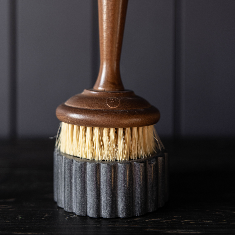 Black Marble Fluted Soap/Dish Brush Holder
