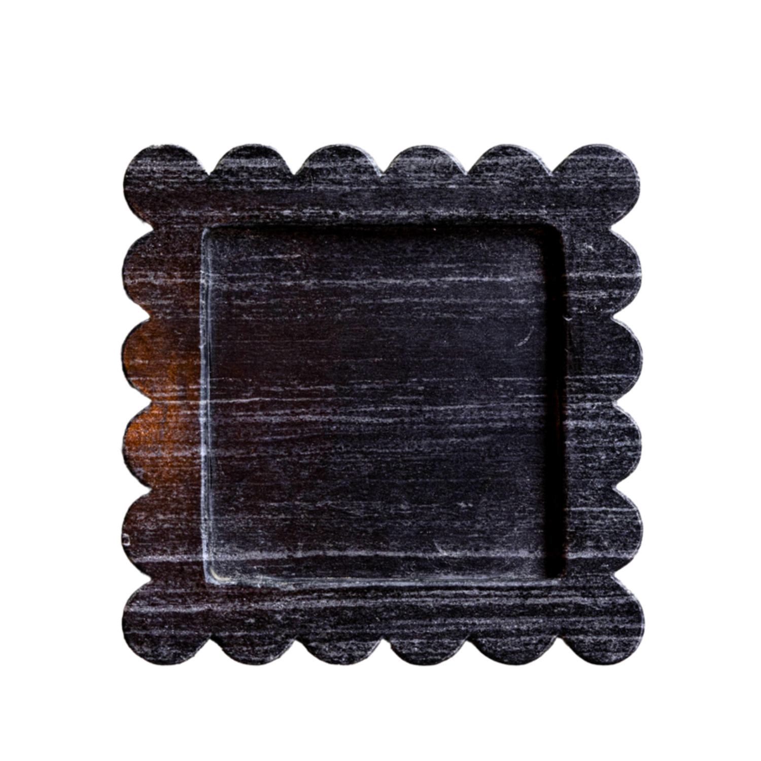 Scalloped Black Tray
