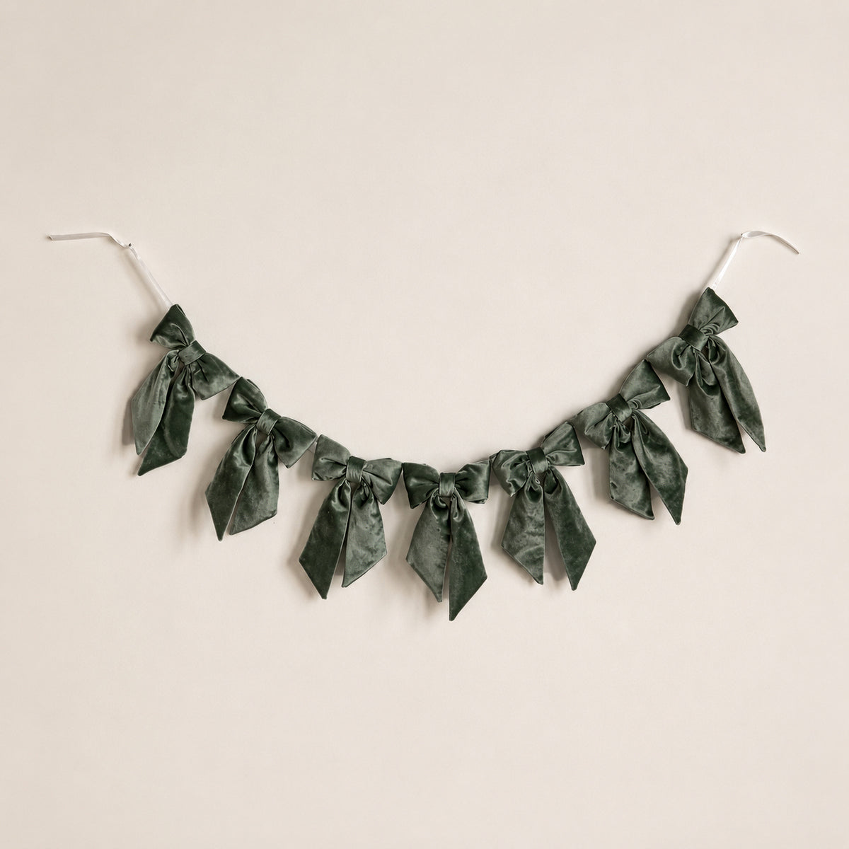 Solstice Sage Velvet Bow Garland