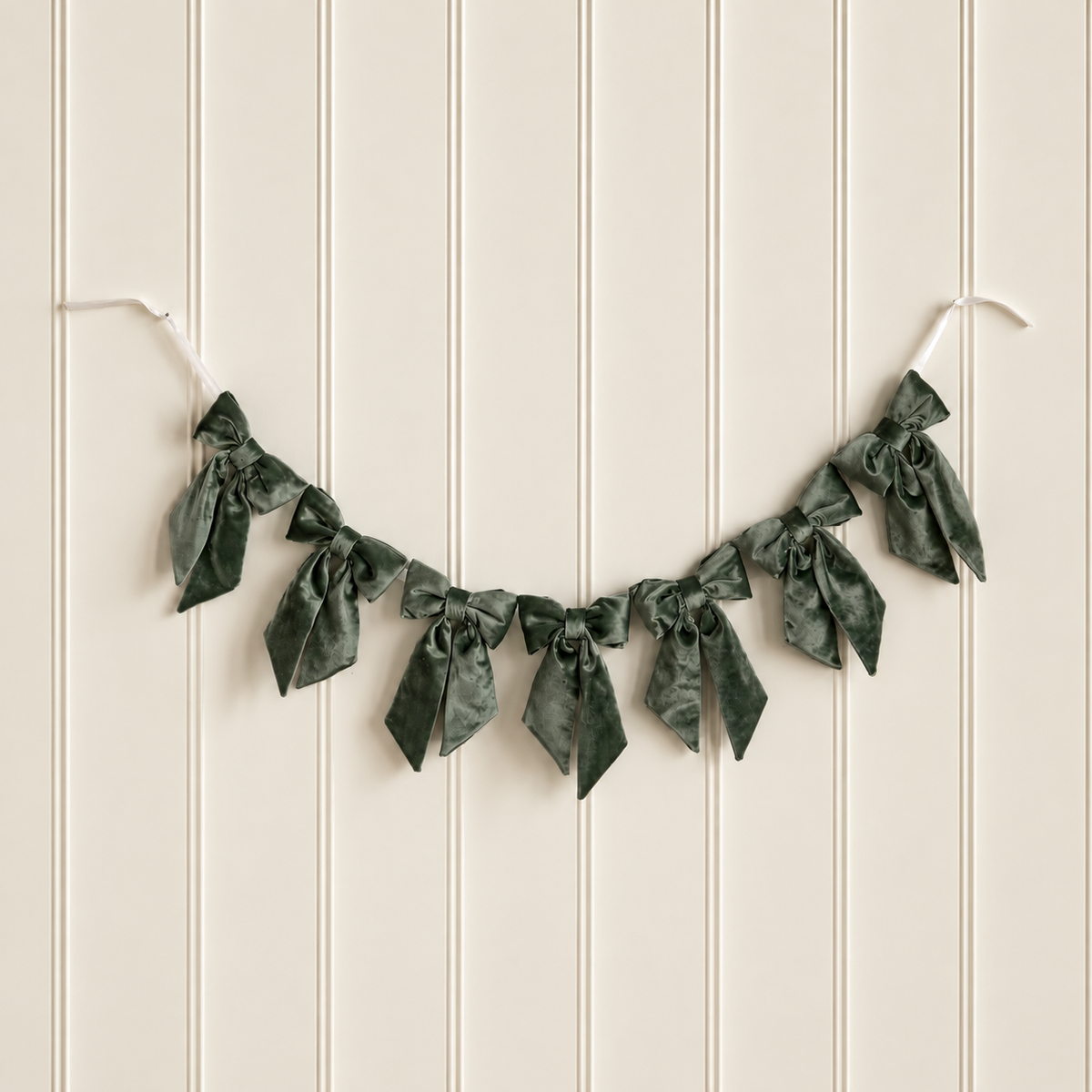 Solstice Sage Velvet Bow Garland