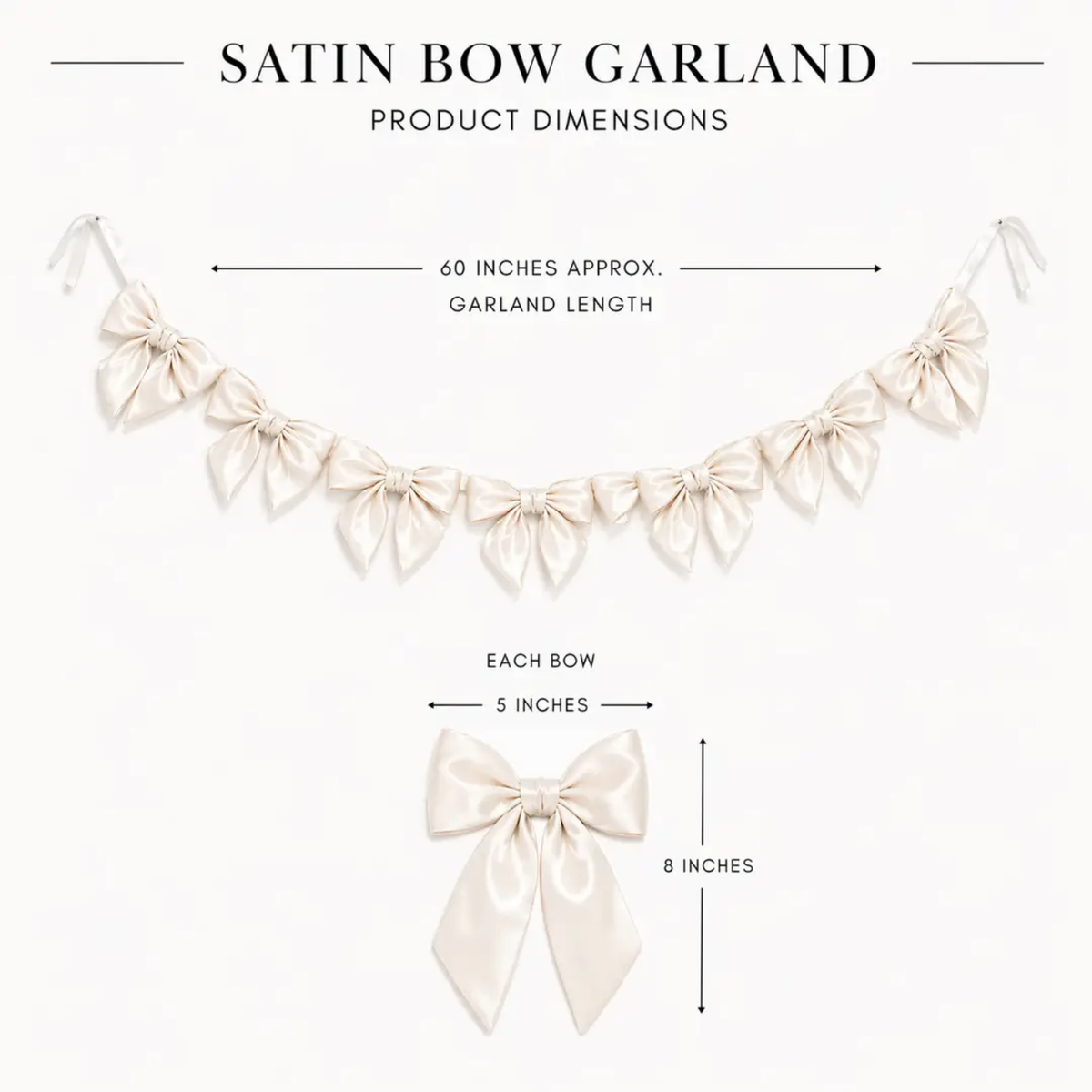 Hot Cocoa Velvet Bow Garland