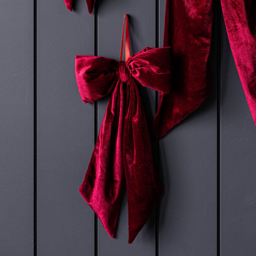 Luxe Red Velvet Bow